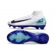 Nike Zoom Mercurial Superfly 10 Elite FG Blanc Noir Bleu