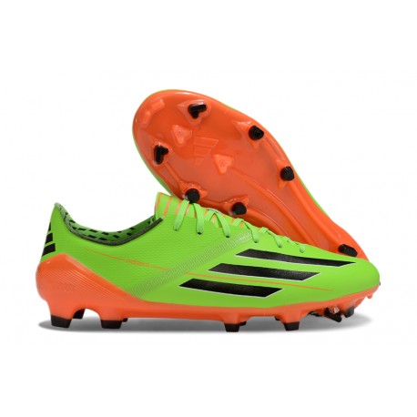 Crampons Adidas F50 Elite FG Vert Orange Noir
