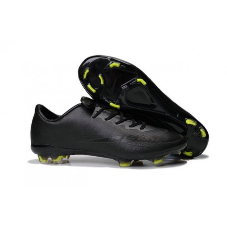 Crampons Football Nike Mercurial Vapor X FG Homme Violet Vert Tout Noir