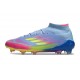 Chaussure Adidas F50 Elite Mid FG Bleu Fusion Citron Lucide Rose Lucide