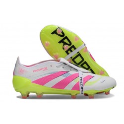 adidas Predator 2025 Elite FT FG Blanc Rose Lucide Citron Lucide