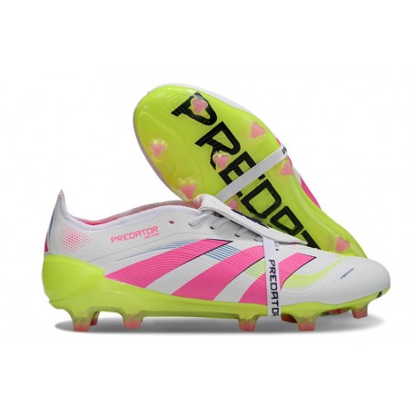 adidas Predator 2025 Elite FT FG Blanc Rose Lucide Citron Lucide