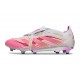 adidas Predator Foldover Tongue Elite FG Rose Blanc