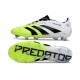 Chaussure adidas Predator Elite FG Blanc Noir Citron Lucid