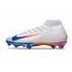 Nike Zoom Mercurial Superfly 10 Elite FG Blanc Bleu Rouge