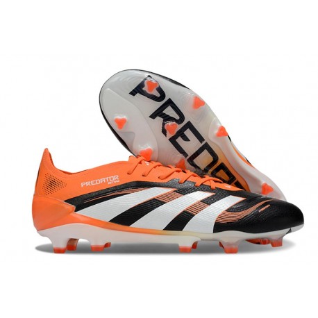 Chaussure adidas Predator Elite FG Noir Blanc Orange