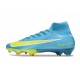 Nike Zoom Mercurial Superfly 10 Elite FG Bleu Jaune