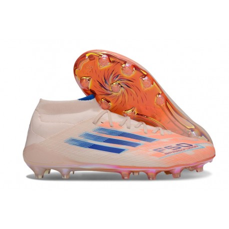 Chaussure Adidas F50 Elite Mid FG Orange Bleu