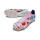 Adidas F50 Elite Sans Lacets FG Neuf Blanc Bleu Rose