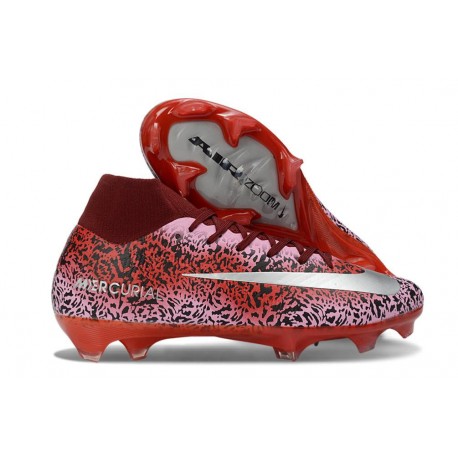 Nike Zoom Mercurial Superfly 10 Elite FG Rouge Argent