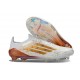 Crampons Adidas F50 Elite FG Blanc Or