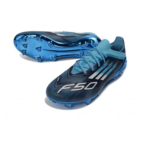 Crampons Adidas F50 Elite FG Noir Bleu