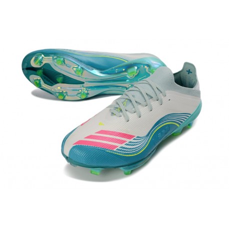 Chaussure adidas F50+ Elite FG Messi Blanc Ftwr Rose Lucide Flash Aqua