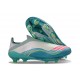 adidas F50+ Laceless FG X Messi Blanc Ftwr Rose Lucide Flash Aqua