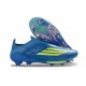 adidas Chaussures de football F50+ Laceless FG MESSI Equipe Bleu Royal Jaune Solaire Bleu Semi Eclatant