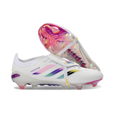 adidas Predator Foldover Tongue Elite FG Blanc Rose