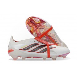 adidas Predator Foldover Tongue Elite FG Blanc Rouge Noir
