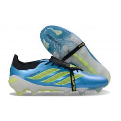 adidas Predator Foldover Tongue Elite FG Bleu Ray Team Jaune Solaire