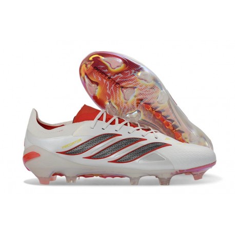 Chaussure adidas Predator Elite FG Blanc Rouge Noir