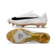 Crampons Nike Mercurial Vapor 17 Elite FG Nouvelle Blanc Noir Or