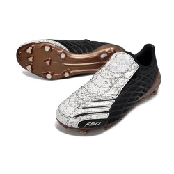 Chaussure Adidas F50 Spider Elite FG Noir Blanc Or
