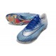 Crampons Nike Mercurial Vapor 17 Elite FG Nouvelle Bleu Argent