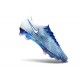 Crampons Nike Mercurial Vapor 17 Elite FG Nouvelle Bleu Argent