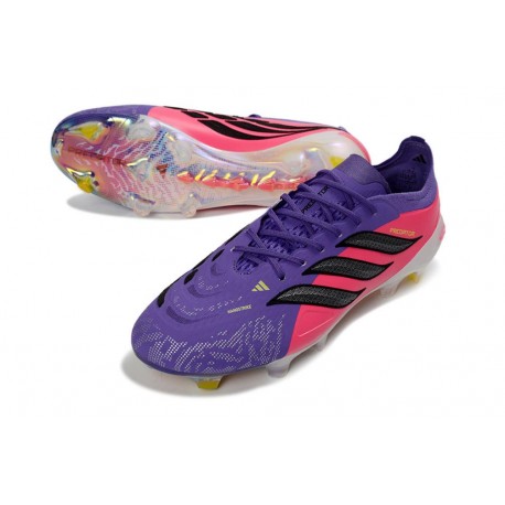 Chaussure adidas Predator Elite FG Violet Rose Noir