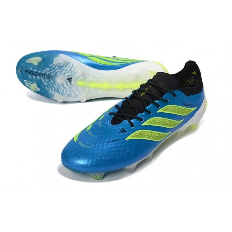 Chaussure adidas Predator Elite FG Bleu Vert Citron