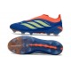 Crampons de Foot adidas Predator Laceless Elite FG Bleu Orange Vert Citron