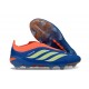 Crampons de Foot adidas Predator Laceless Elite FG Bleu Orange Vert Citron