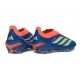 Crampons de Foot adidas Predator Laceless Elite FG Bleu Orange Vert Citron
