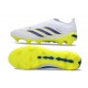 Crampons de Foot adidas Predator Laceless Elite FG Blanc Jaune Bleu