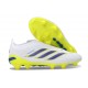 Crampons de Foot adidas Predator Laceless Elite FG Blanc Jaune Bleu