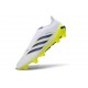 Crampons de Foot adidas Predator Laceless Elite FG Blanc Jaune Bleu