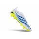 Crampons de Foot adidas Predator Laceless Elite FG Blanc Jaune Bleu