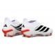 Crampons de Foot adidas Predator Laceless Elite FG Blanc Noir Rouge