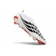 Crampons de Foot adidas Predator Laceless Elite FG Blanc Noir Rouge