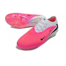 Chaussures de Foot Nike Phantom 6 Elite FG Rose Blanc