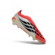 Crampons de Foot adidas Predator Laceless Elite FG Rouge Blanc Noir
