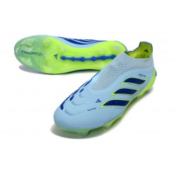 Crampons de Foot adidas Predator Laceless Elite FG Bleu