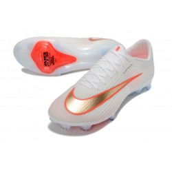 Chaussure Nike Zoom Mercurial Vapor XVII Elite FG Blanc Orange Or