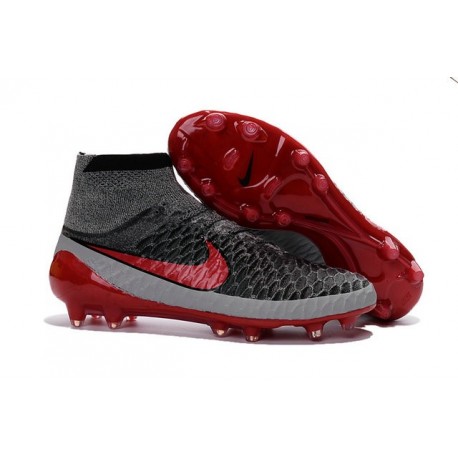 Crampon de Football Nouvelles Nike Magista Obra FG Gris Rouge