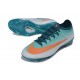 Chaussure Nike Zoom Mercurial Vapor XVII Elite FG Bleu Orange