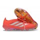 Crampons de Foot adidas Predator Tongue Elite FG Rouge Argent