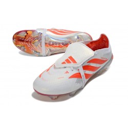 Crampons de Foot adidas Predator Tongue Elite FG Blanc Rouge