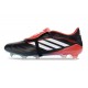 Crampons de Foot adidas Predator Tongue Elite FG Noir Blanc Rouge