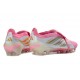 Crampons de Foot adidas Predator Tongue Elite FG Rose Blanc