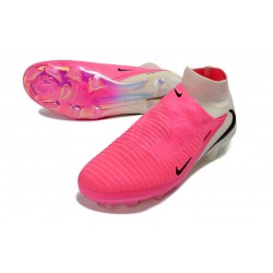Crampons Nouvelles Nike Phantom 6 High Elite FG Rose Blanc