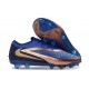 Chaussures de Foot Nike Phantom 6 Elite FG Bleu Marine Bronze Métallique